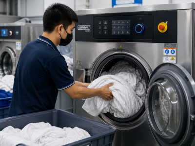 Quy Trình Sử Dụng Máy Giặt Công Nghiệp Chuẩn Cho Xưởng Giặt