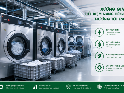 7 Giải Pháp Giúp Xưởng Giặt Công Nghiệp Tiết Kiệm Điện Nước Hiệu Quả