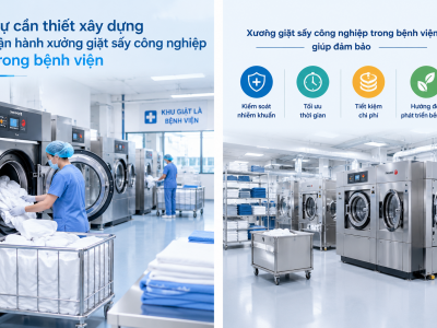 SỰ CẦN THIẾT XÂY DỰNG VÀ VẬN HÀNH XƯỞNG GIẶT SẤY CÔNG NGHIỆP TRONG BỆNH VIỆN